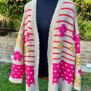 Natural Life Oversized Boucle Knit Cardigan